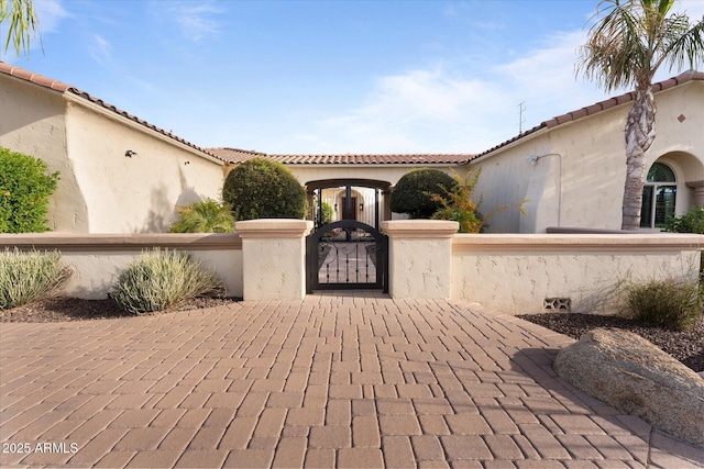 4547 S Banning Dr, Gilbert, AZ 85297 - view of patio with a gate and a fenced front yard