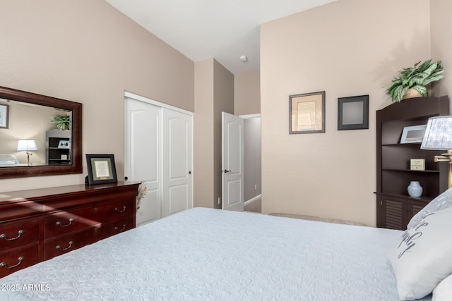 bedroom featuring a closet