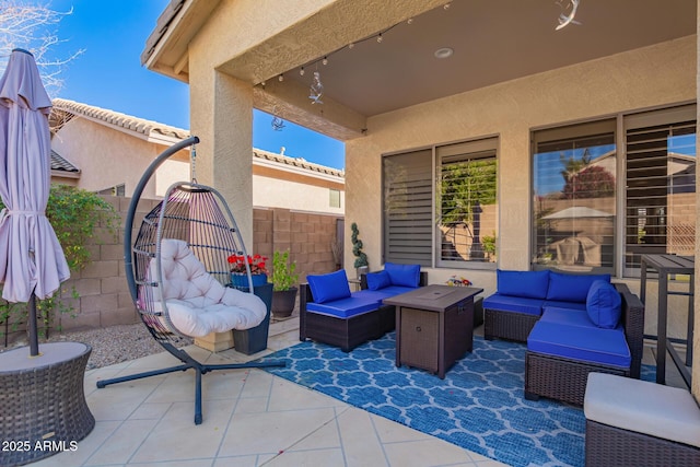 view of patio / terrace with an outdoor hangout area