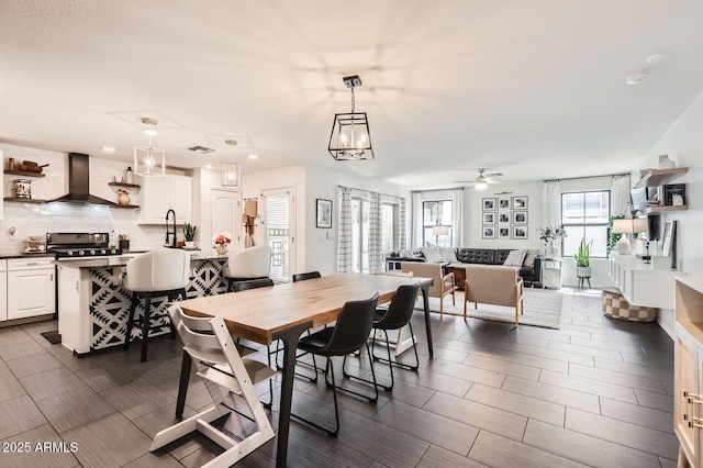 128 E Bluejay Dr, Chandler, AZ 85286 - dining space featuring ceiling fan