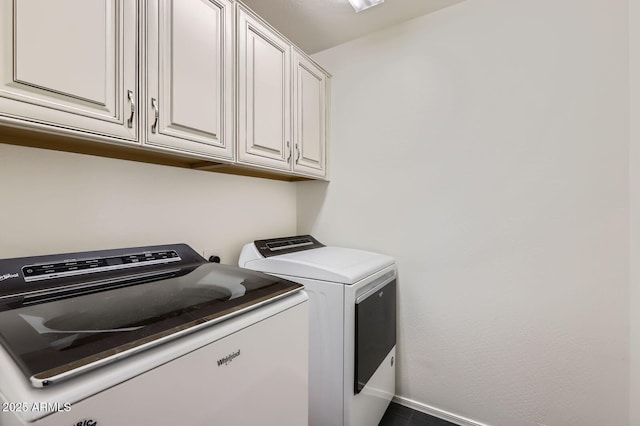 128 E Bluejay Dr, Chandler, AZ 85286 - laundry area featuring cabinet space, washer and dryer, and baseboards