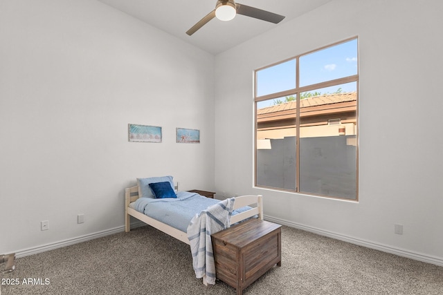 7775 E Fledgling Dr, Scottsdale, AZ 85255 - carpeted bedroom featuring baseboards and a ceiling fan