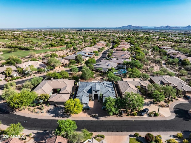 7775 E Fledgling Dr, Scottsdale, AZ 85255 - aerial view of residential area featuring a mountain backdrop