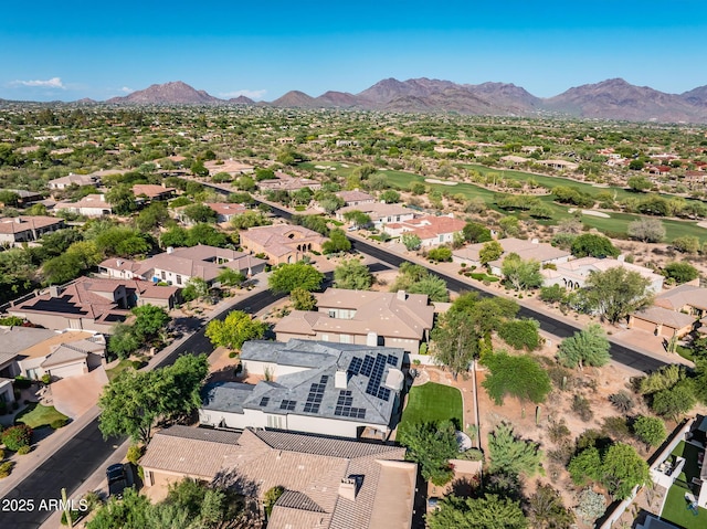 7775 E Fledgling Dr, Scottsdale, AZ 85255 - aerial perspective of suburban area featuring a mountainous background and a golf course