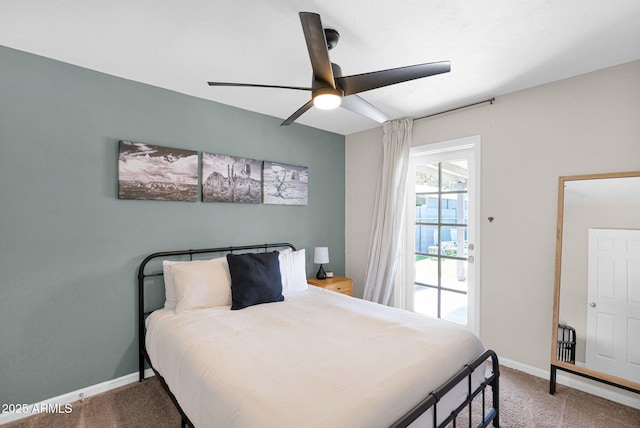 4137 E Sells Dr, Phoenix, AZ 85018 - carpeted bedroom featuring baseboards and ceiling fan