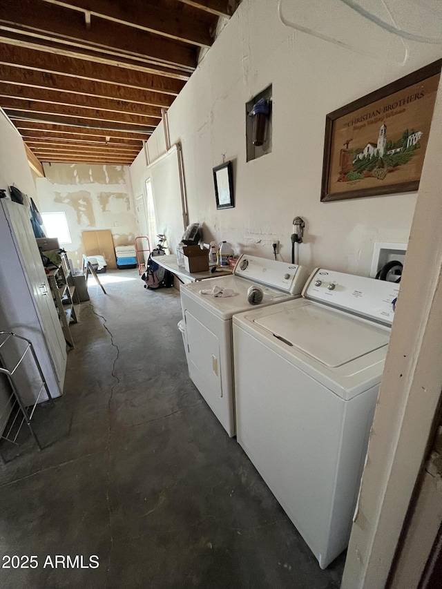 laundry area featuring separate washer and dryer