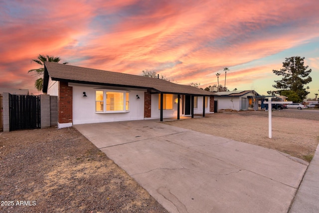 view of ranch-style house