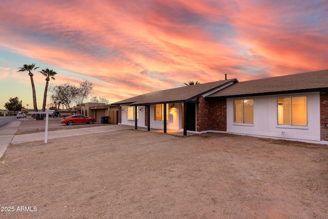 view of ranch-style house