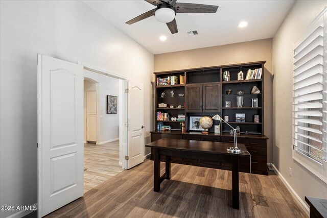 7979 E Princess Dr Unit 13, Scottsdale, AZ 85255 - bathroom with a shower stall, double vanity, and recessed lighting