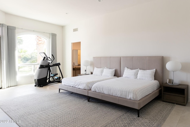 view of tiled bedroom