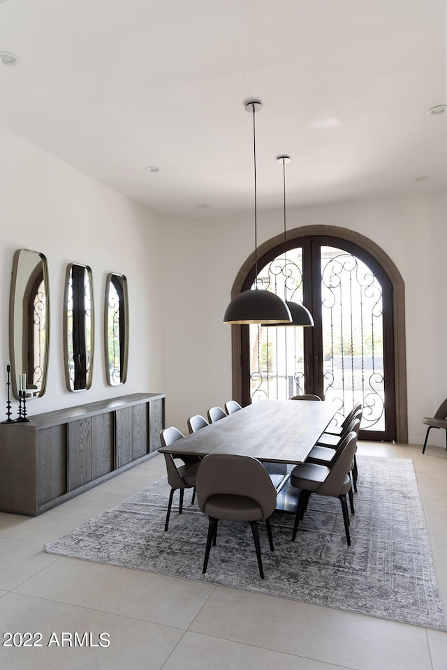 6271 E Horseshoe Rd, Paradise Valley, AZ 85253 - dining space featuring french doors and arched walkways