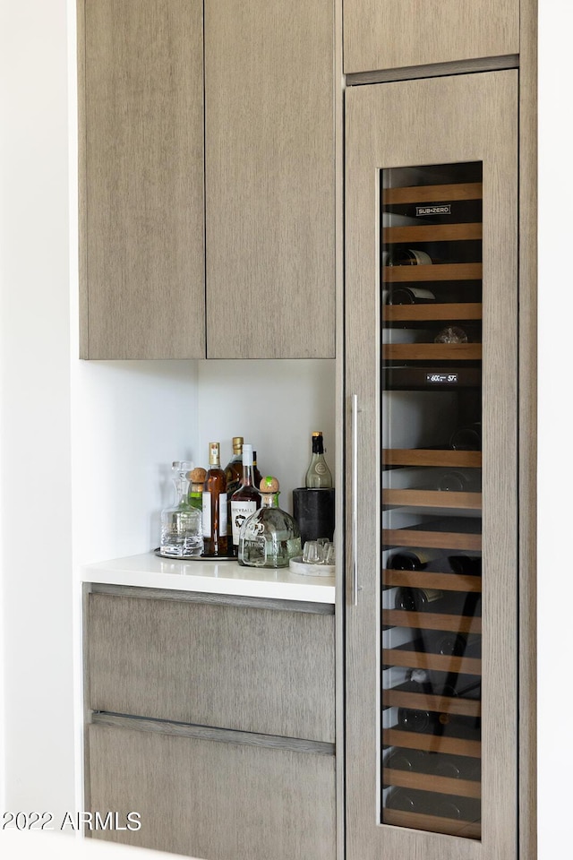 6271 E Horseshoe Rd, Paradise Valley, AZ 85253 - interior details with a bar and wine cooler