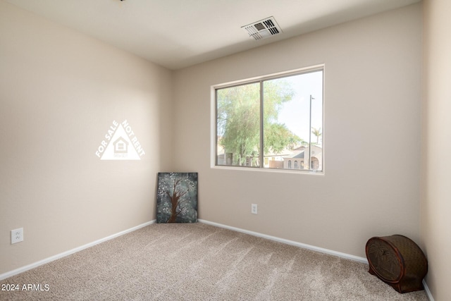 view of carpeted spare room