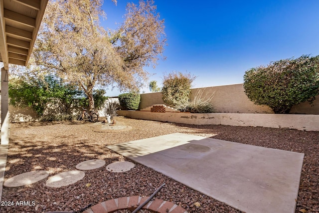 view of yard with a patio