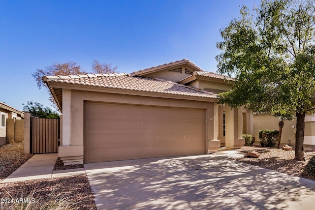 view of front of house featuring a garage