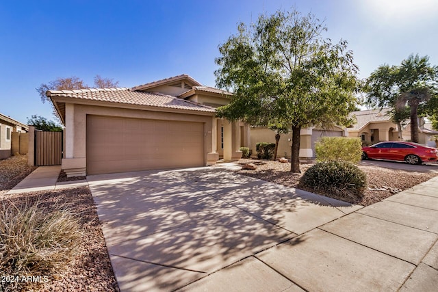 view of front of house featuring a garage