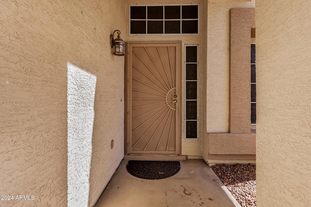 view of doorway to property