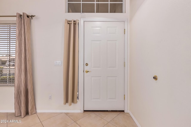 view of tiled entrance foyer