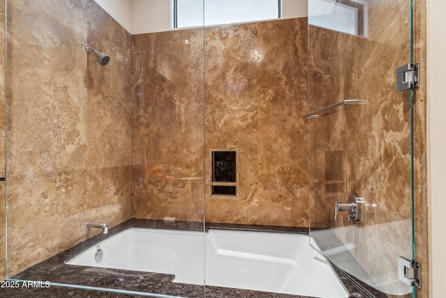 39602 N Charles Blair Macdonald Rd, Scottsdale, AZ 85262 - bathroom featuring a garden tub and a shower