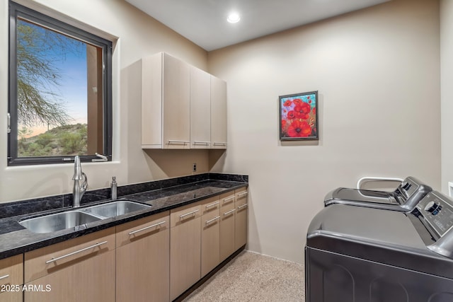 39602 N Charles Blair Macdonald Rd, Scottsdale, AZ 85262 - laundry room with washer and dryer and cabinet space