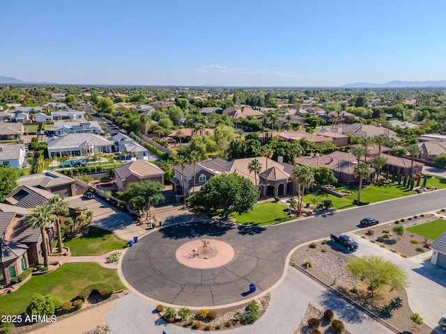 drone / aerial view featuring a residential view