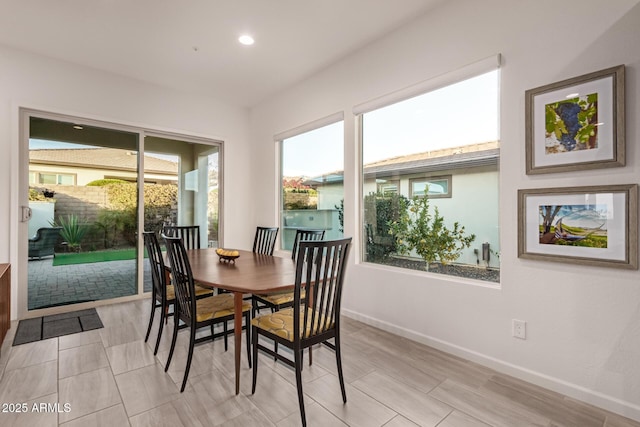 dining room featuring a wealth of natural light