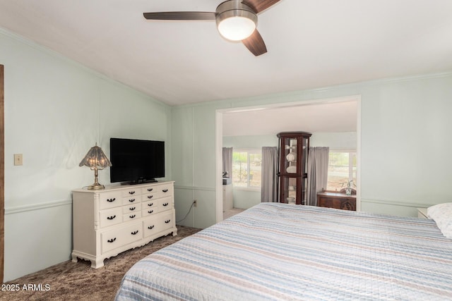 13638 S Sage Brush Dr, Mayer, AZ 86333 - carpeted bedroom with ceiling fan and crown molding