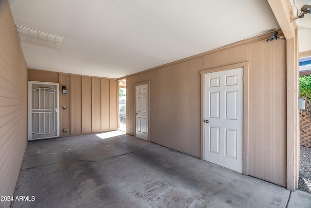 interior space with a patio area