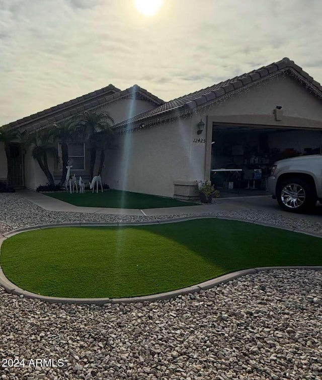 view of home's exterior featuring a garage