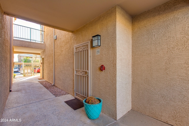 view of doorway to property