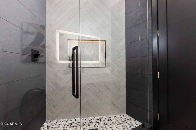 bathroom with an enclosed shower