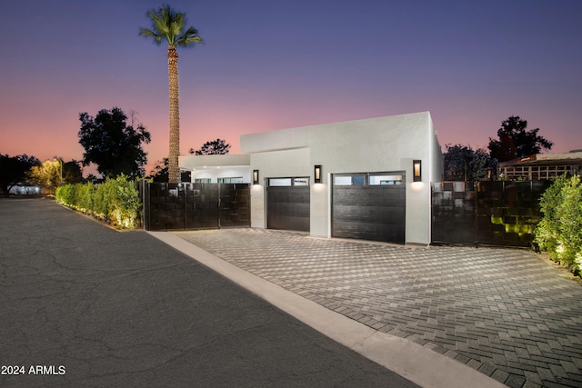 contemporary house with a garage