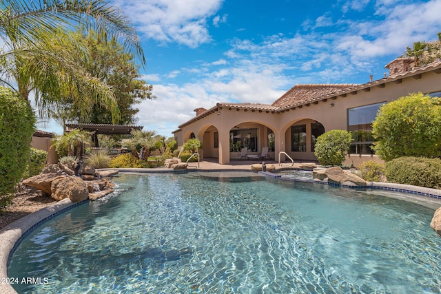 view of pool with a patio area