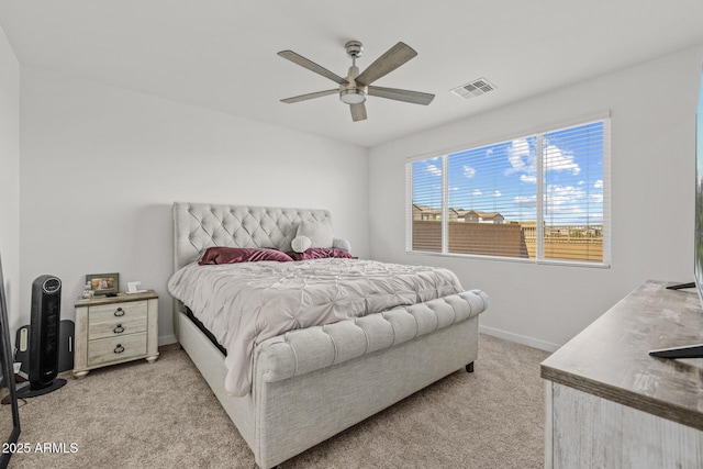 37954 N Greasewood Way, San Tan Valley, AZ 85140 - bedroom featuring light colored carpet, baseboards, and a ceiling fan