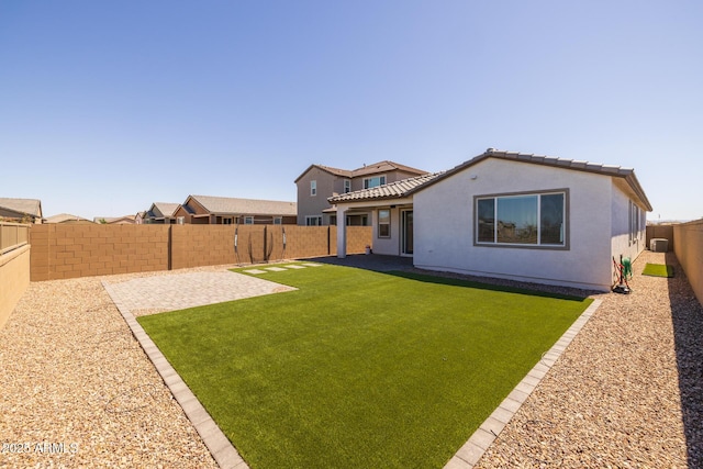 37954 N Greasewood Way, San Tan Valley, AZ 85140 - rear view of house with stucco siding, a tiled roof, and a patio