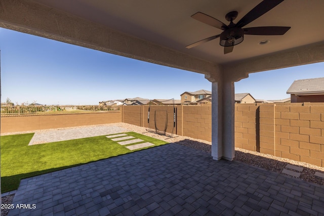 37954 N Greasewood Way, San Tan Valley, AZ 85140 - view of patio / terrace with a ceiling fan