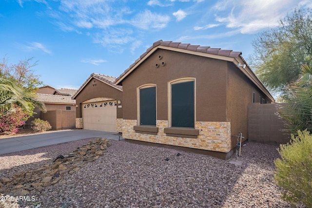 view of front of home featuring a garage