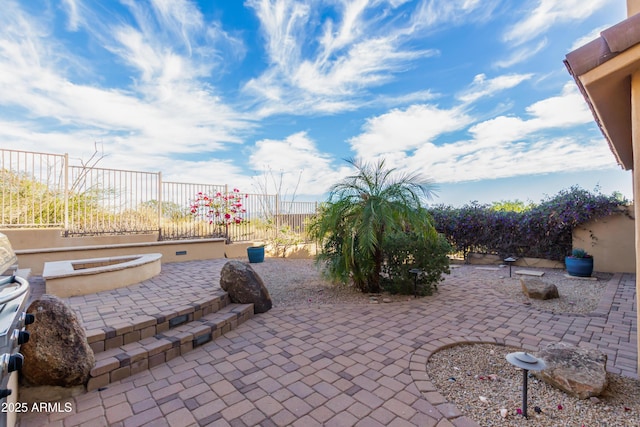 view of patio / terrace featuring a fenced backyard