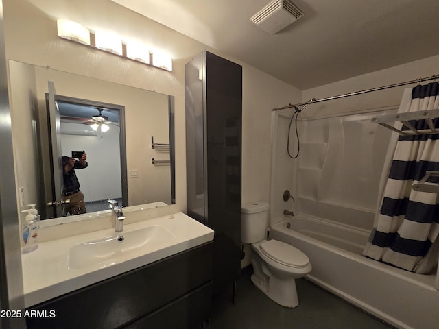 2302 N 36th St Ofc, Ofc, Phoenix, AZ 85008 - bathroom featuring shower / bath combo, vanity, and ceiling fan
