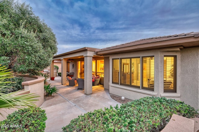 exterior space with a patio area