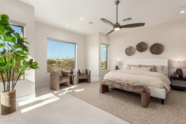 bedroom with ceiling fan