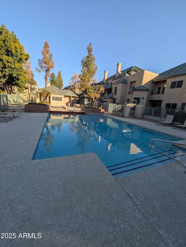 view of pool with a patio