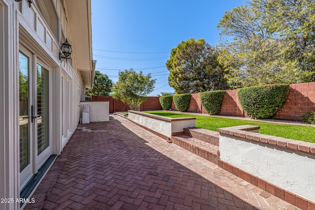 view of patio / terrace featuring a fenced backyard