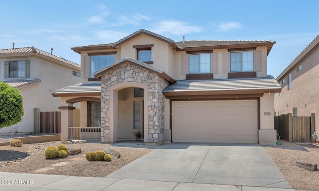 view of front of house featuring a garage