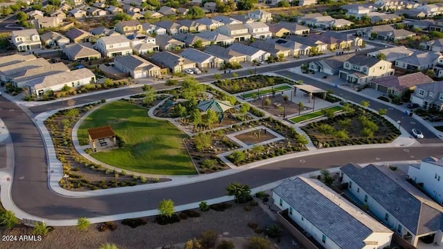 bird's eye view with a residential view