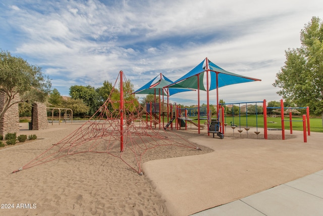 view of jungle gym