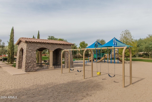 view of jungle gym