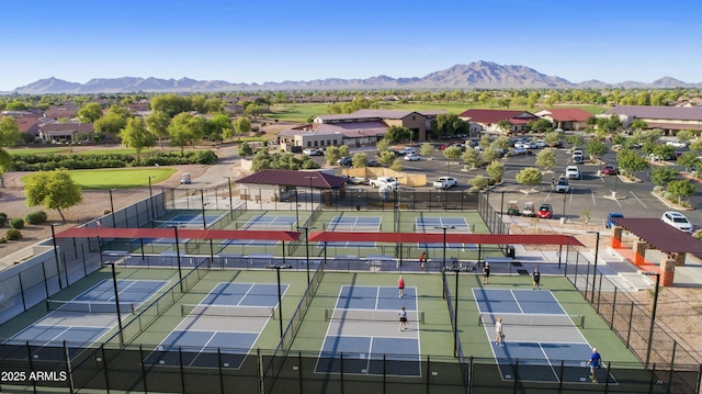 4524 E Narrowleaf Dr, Gilbert, AZ 85298 - aerial view of residential area featuring a mountain backdrop