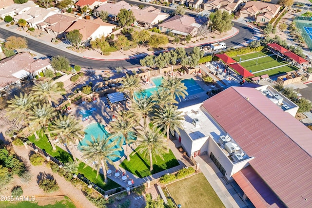 4524 E Narrowleaf Dr, Gilbert, AZ 85298 - aerial view of residential area with a pool