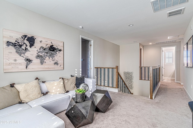 17831 W Mission Ln, Waddell, AZ 85355 - carpeted living area with baseboards, recessed lighting, and visible vents